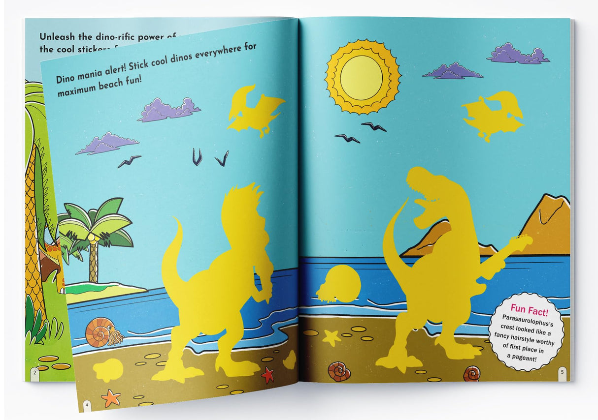Jurassic Journey: Dinosaur Sticker Activity Book For Kids - Retail Maharaj