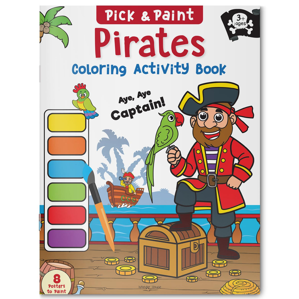 Pick and Paint Coloring Activity Book For Kids: Pirates - Retail Maharaj
