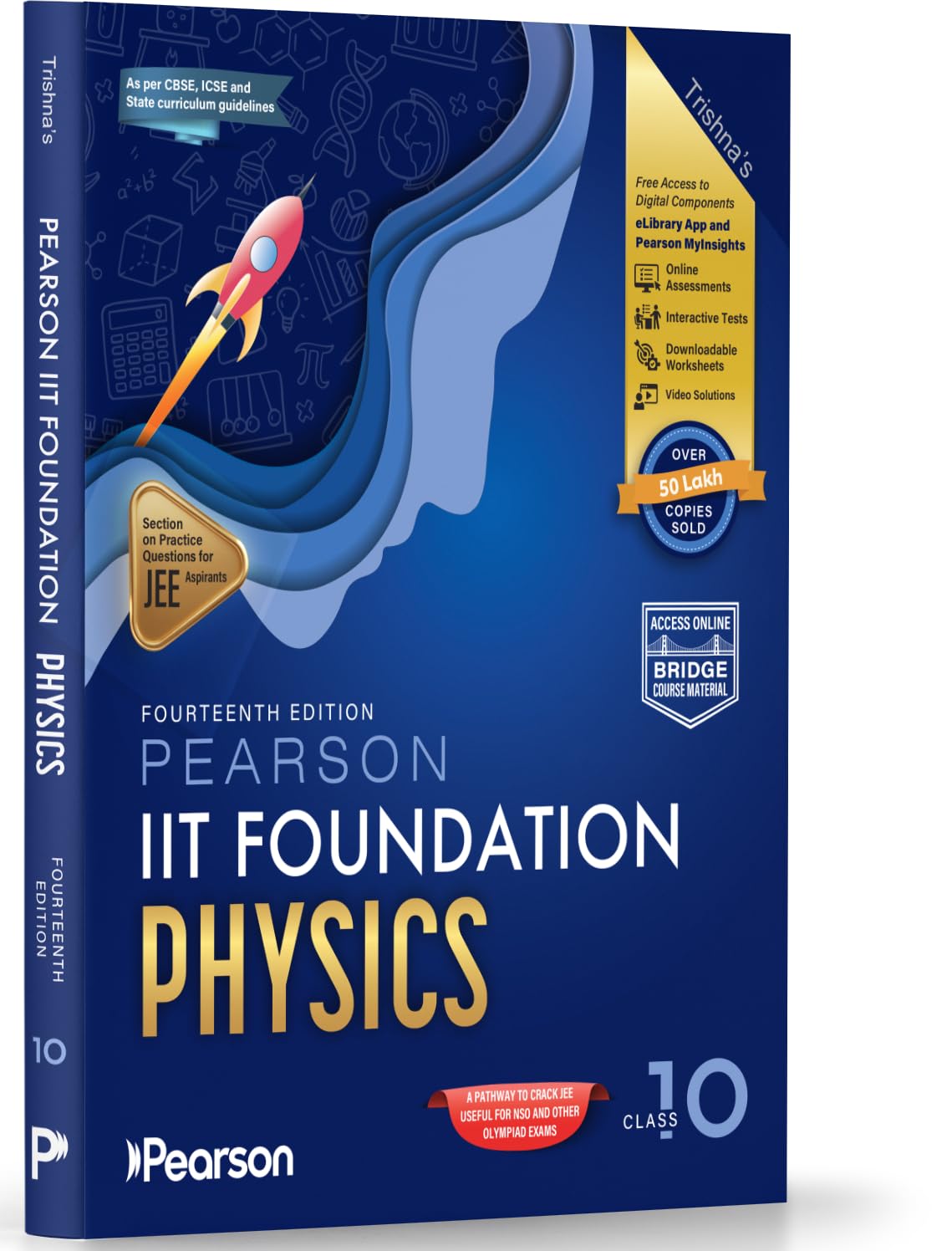 Pearson'26 IIT Foundation Physics Class 10|For JEE, NTSE & Olympiad Exams|JEE Practice Questions|Free 9 Online Assessments, 43 Video Solutions & 9 Tests in Pearson MyInsights & elibrary|14th edition - Retail Maharaj