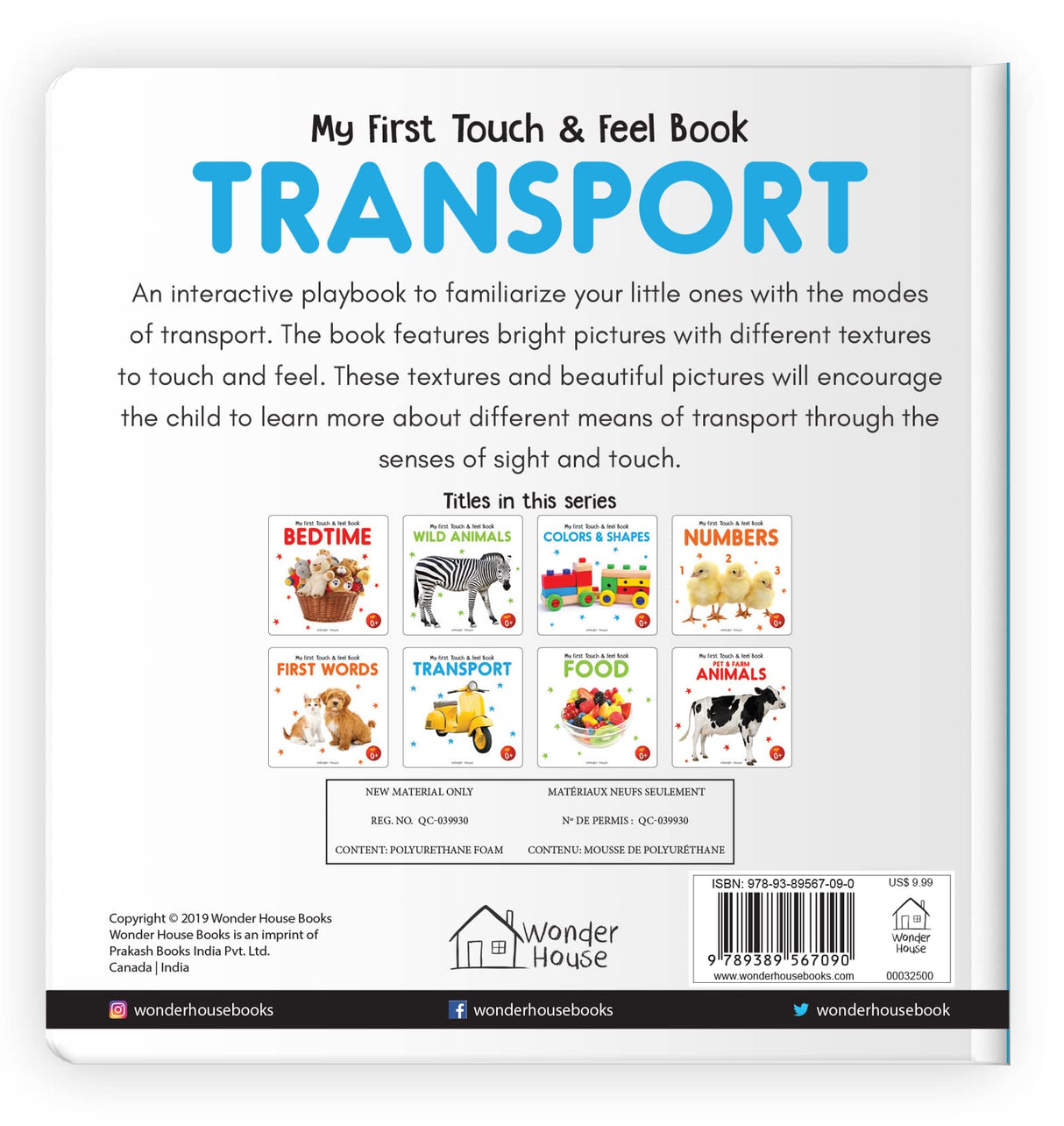 My First Book of Touch And Feel - Transport : Touch And Feel Board Book For CHildren - Retail Maharaj