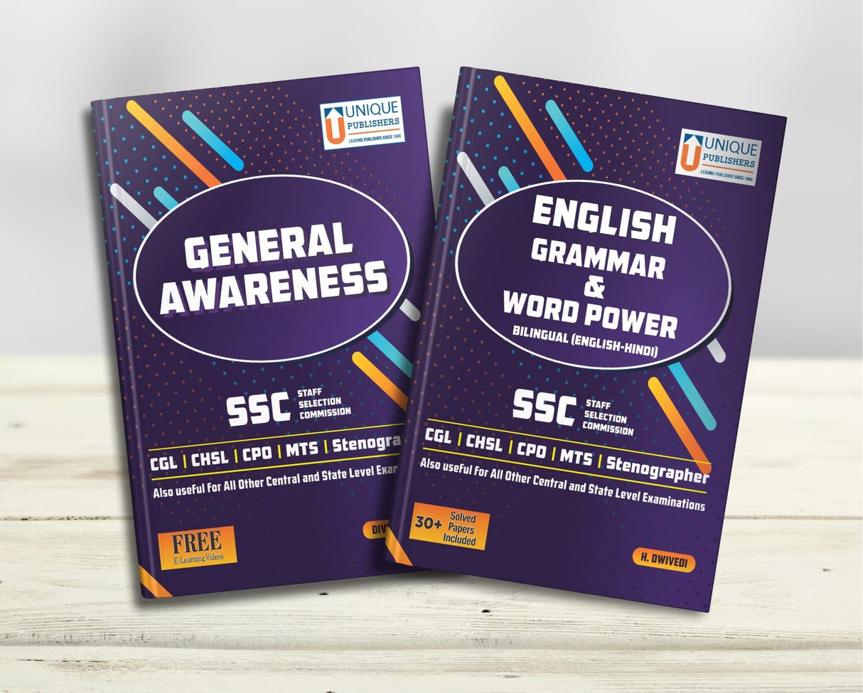 SSC–English Grammar and Word Power & General Awareness Books Combo for SSC, CGL, CHSL, CPO, State SSC & Other Government Competitive Exams | Divya Sharma | - Retail Maharaj