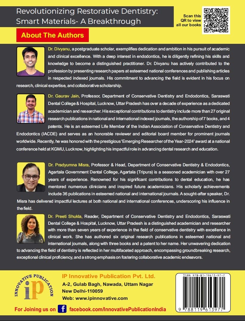 Revolutionizing Restorative Dentistry: Smart Materials- A Breakthrough (First Edition, 2025) - Retail Maharaj