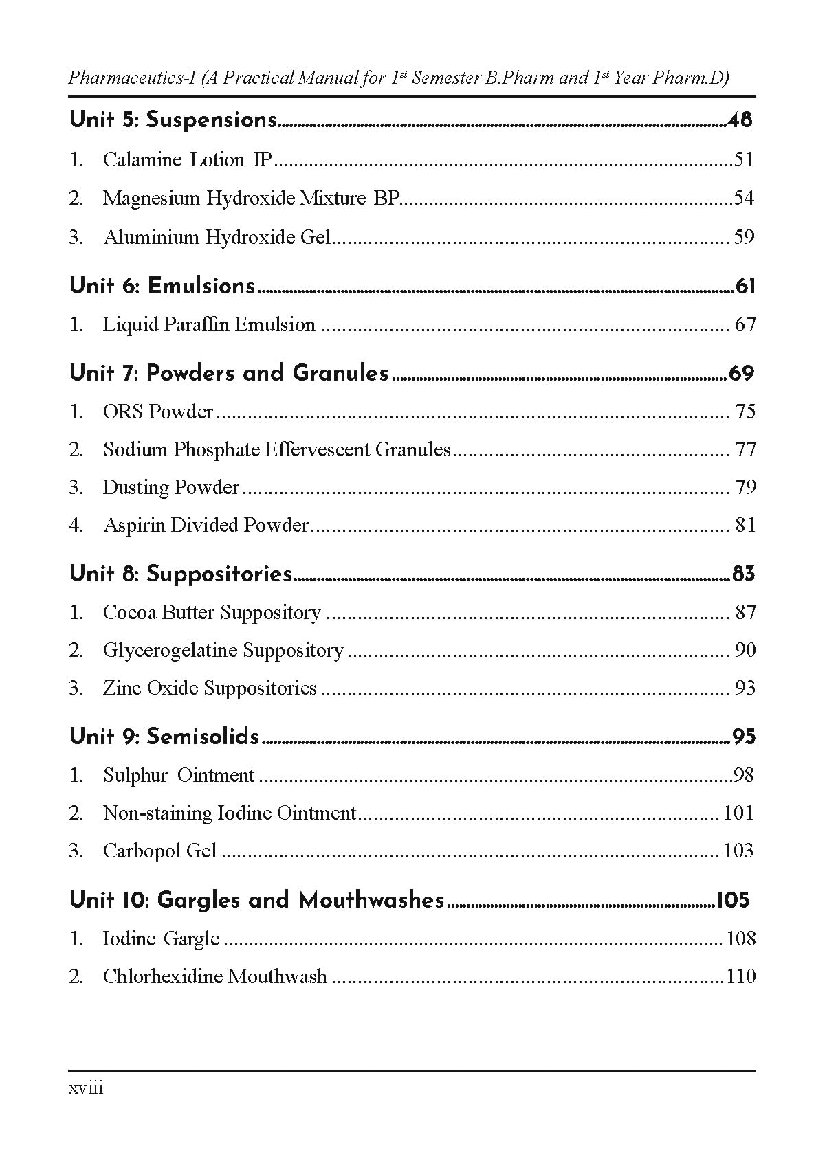Pharmaceutics-I (A Practical Manual) for 1st Semester B.Pharm and 1st Year Pharm.D - Retail Maharaj