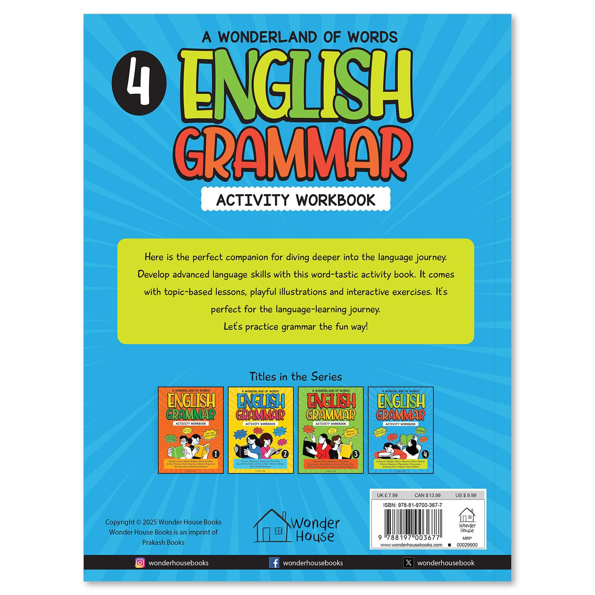 A Wonderland Of Words: English Grammar - Level 4 Activity Workbook - Retail Maharaj