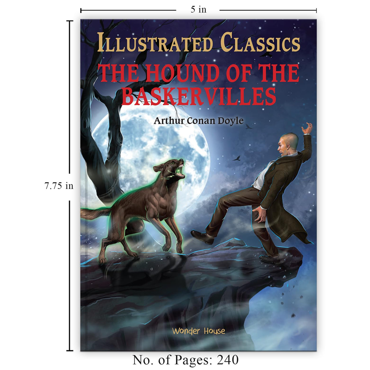 The Hound of the Baskervilles: Illustrated Abridged Children Classics English Novel With Review Questions (Hardback) - Retail Maharaj