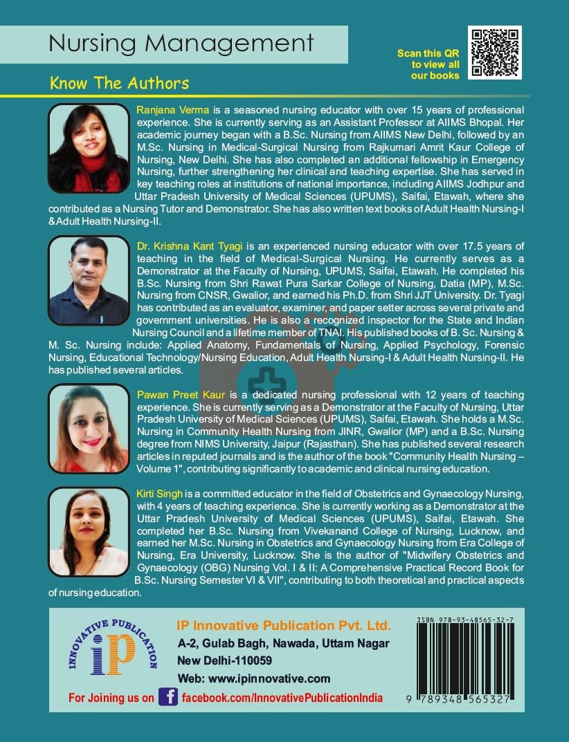 Nursing Management for the Students of M.Sc Nursing 2nd Year As Per INC (First Edition, November 2025) - Retail Maharaj