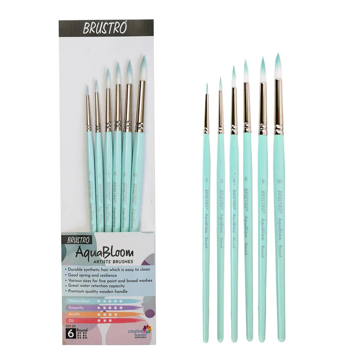 Retail Maharaj AquaBloom Round Brush Set of 6 - Retail Maharaj