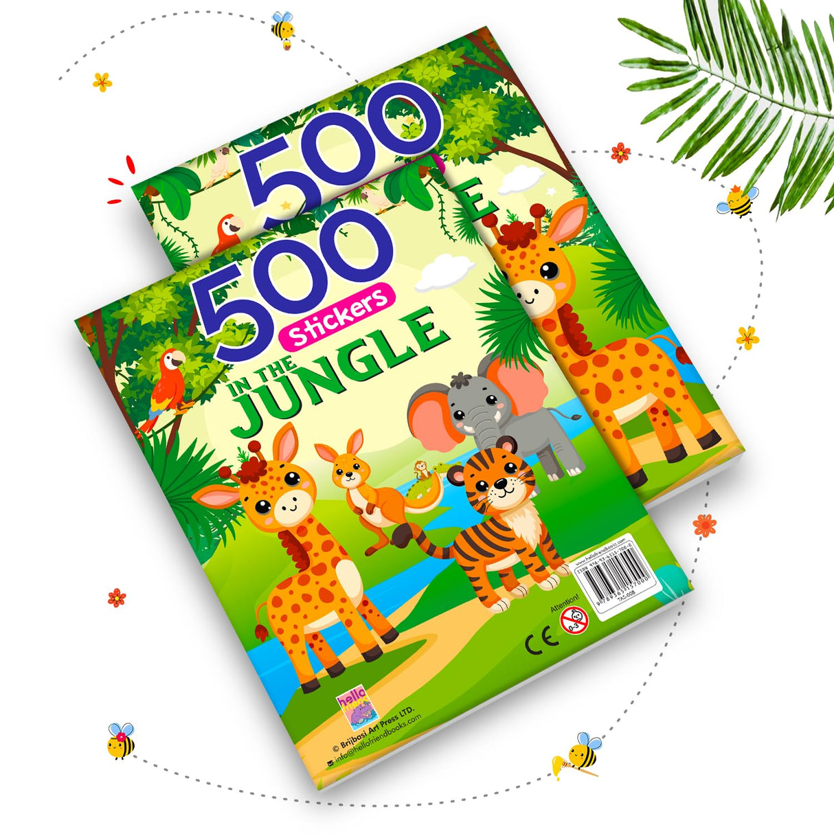 My First 500 Jungle Sticker Activity Book for Kids, Children and Toddlers β Fun Activity with Coloring β Ages 3+ Years - Retail Maharaj