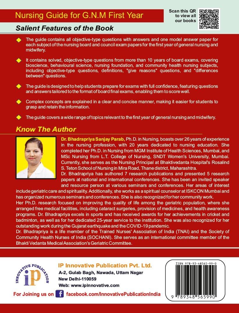 Nursing Guide for G.N.M. First Year with Solved MCQs, Questions and Model Question Papers (First Edition, 2025) - Retail Maharaj