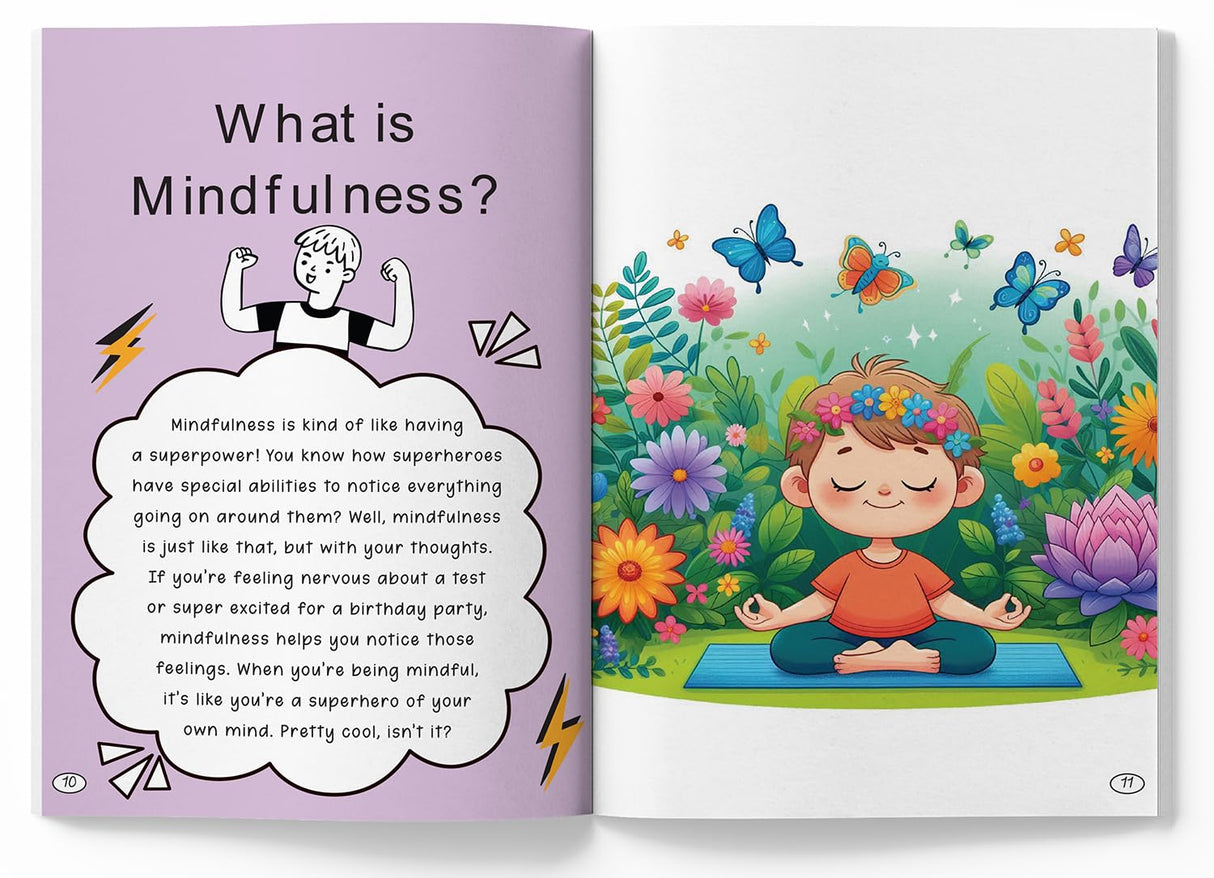 Mindfulness Journal Activity Book for Kids Daily reflection, gratitude prompts, breathing exercises & doodle space | Ages 6–10 | Build Calm, Focus & Positivity - Retail Maharaj