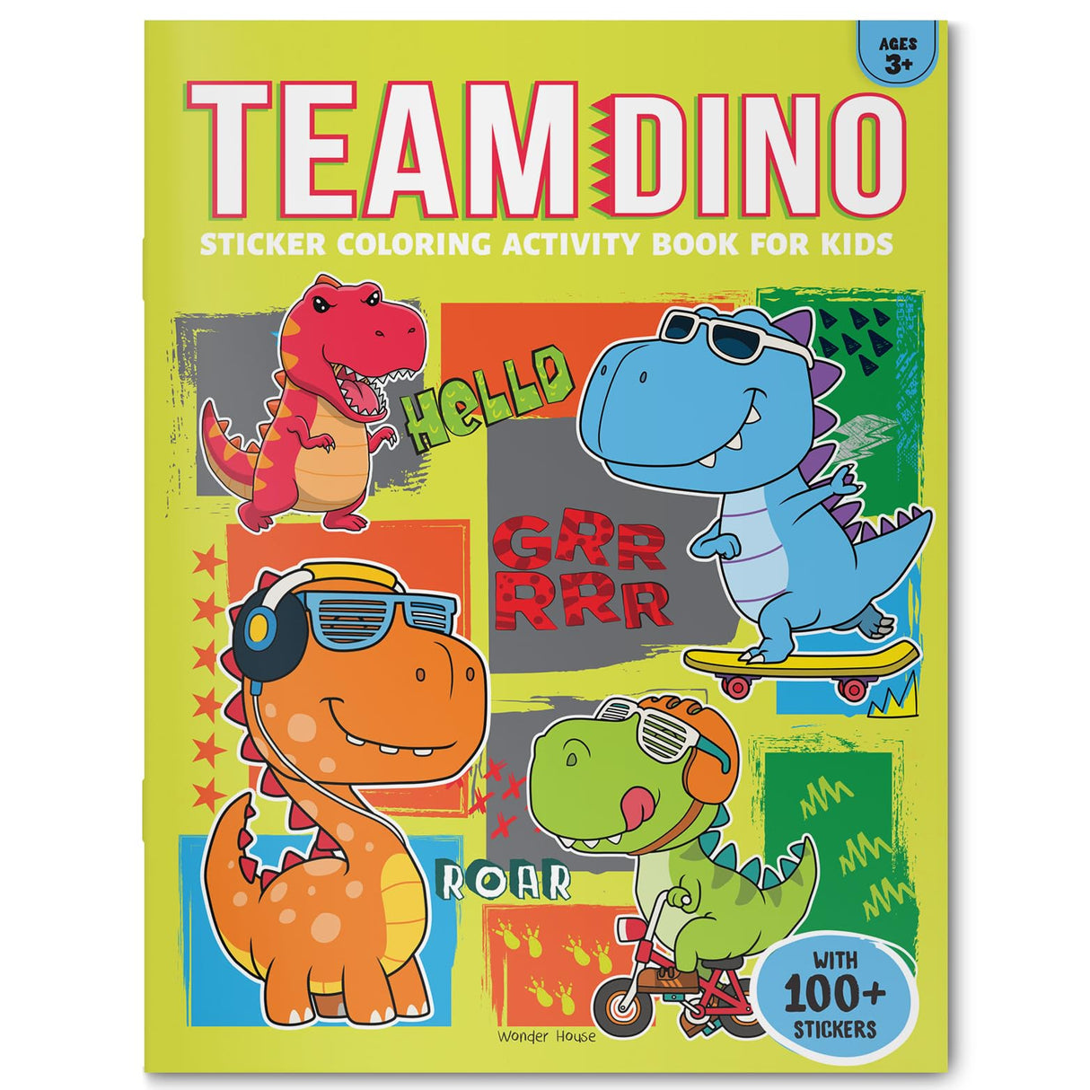 Team Dino Sticker Coloring Book For Kids - Retail Maharaj