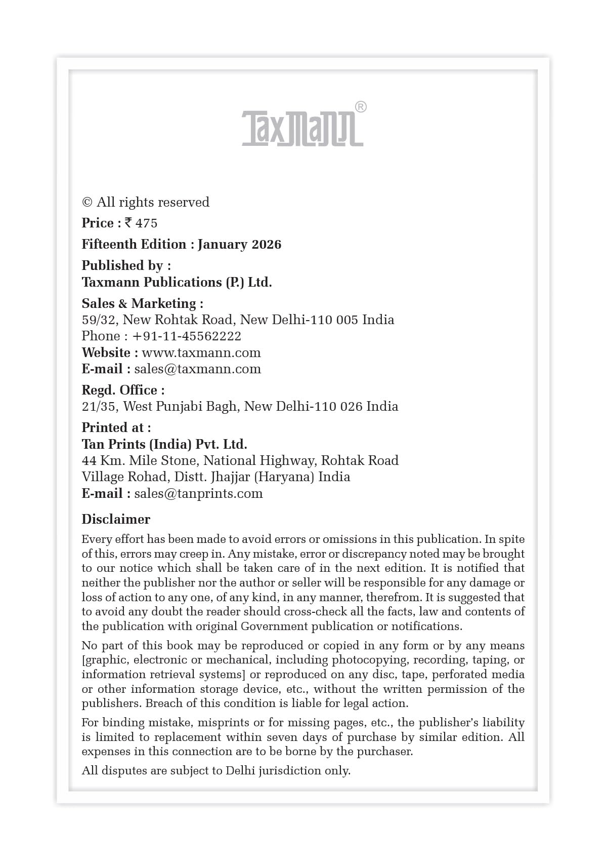 Taxmann's Company Law – Comprehensively Updated | NEP-aligned Textbook that Clearly Explains Indian Company Law with Amendments & Insolvency Provisions—Combining Concepts & Application - Retail Maharaj
