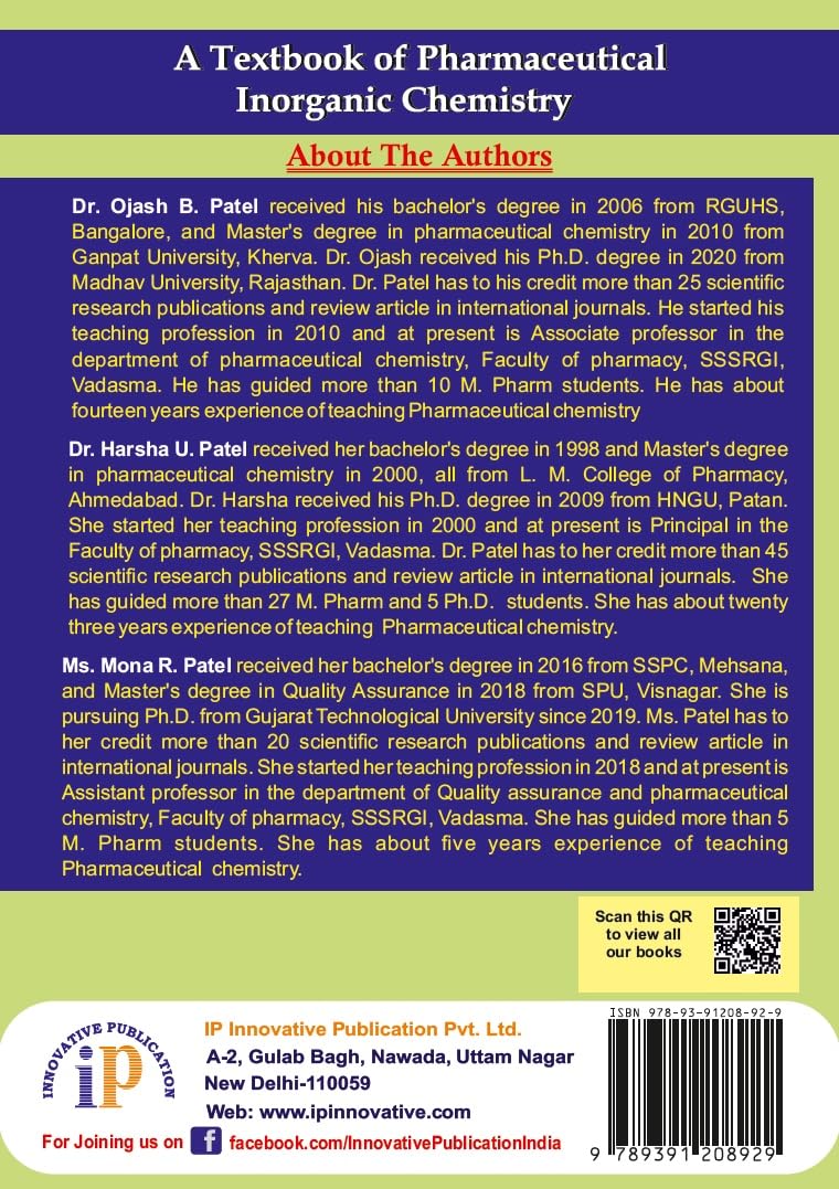 A Textbook of Pharmaceutical Inorganic Chemistry for the Students of B.Pharm 1st Semester - Retail Maharaj