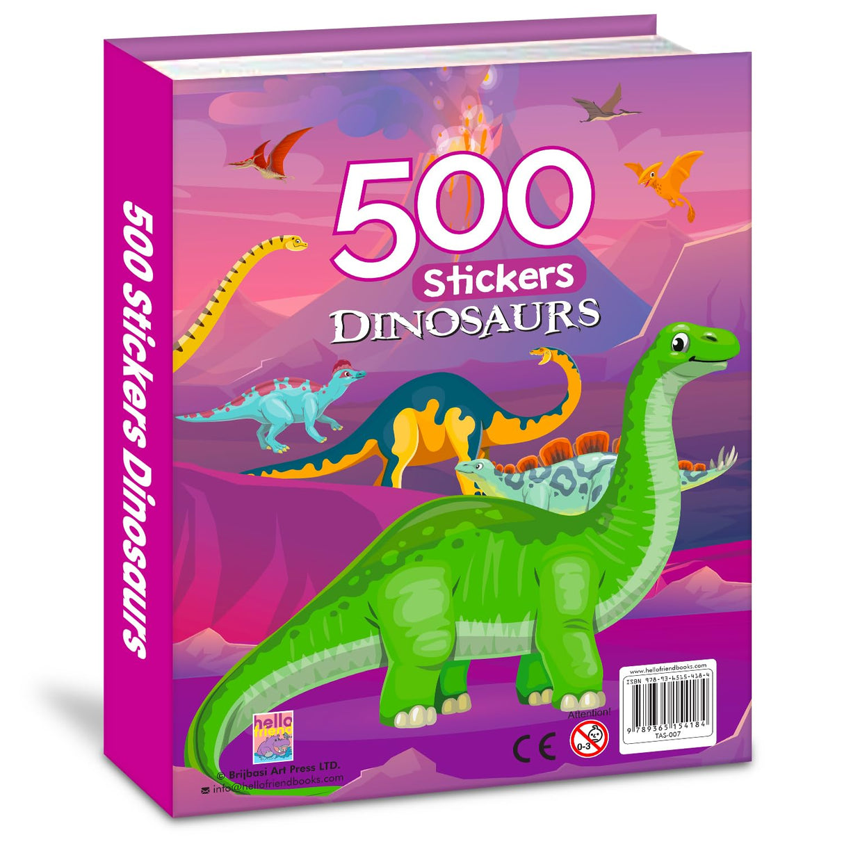 My First 500 Dinosaur Sticker Activity Book for Kids, Children and Toddlers β Fun Activity with Coloring β Ages 3+ Years - Retail Maharaj