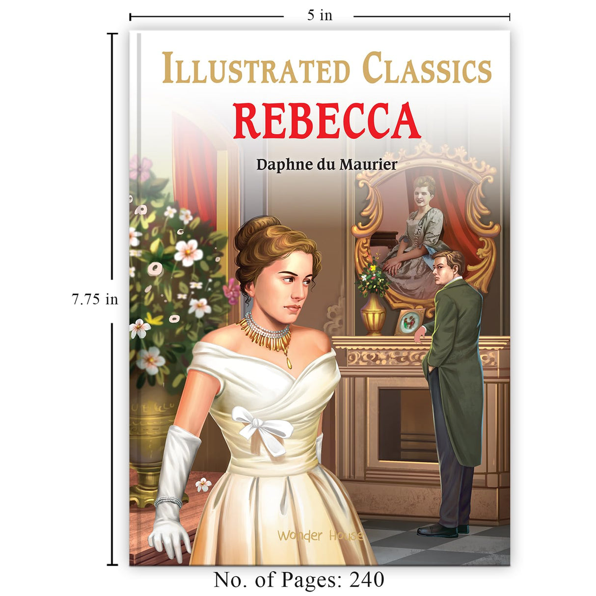 Rebecca : Illustrated Abridged Children Classics English Novel with Review Questions - Retail Maharaj