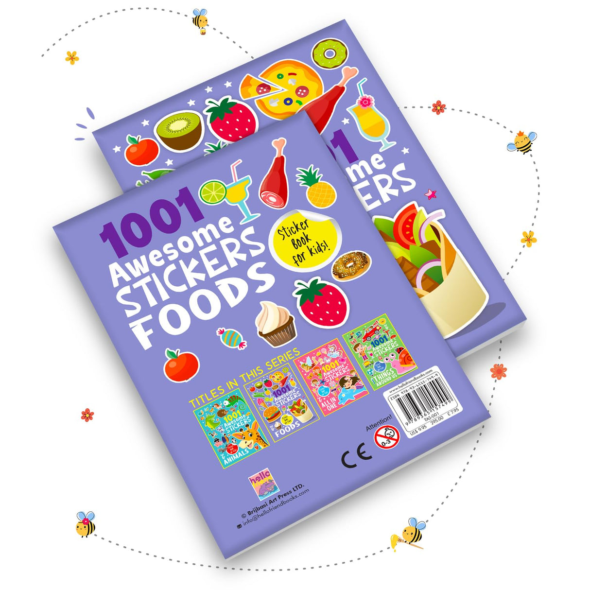 Hello Friend 1001 Awsome Stickers - Foods - Retail Maharaj
