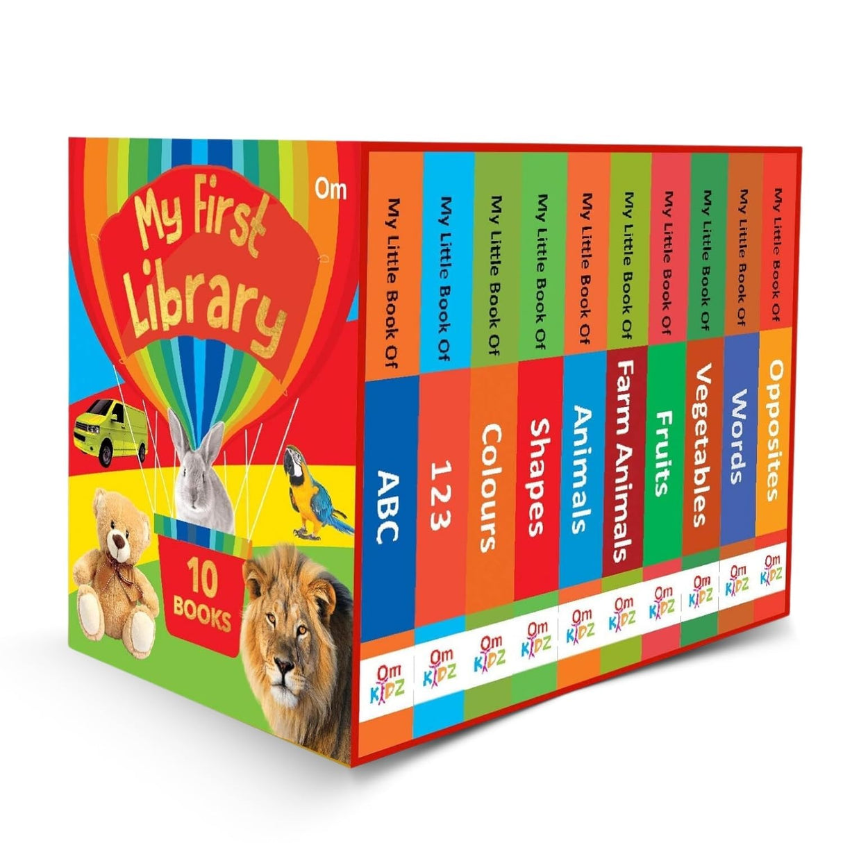 My First Library: Box Set of 10 Board Books for Children | My Little Book of Early Learning for Kids | Learn ABCs, Numbers, Words, Colours & More | Kids Amazing Picture Book | Little Learner’s Library | Perfect Gift Set for Toddlers | First Step Learning - Retail Maharaj