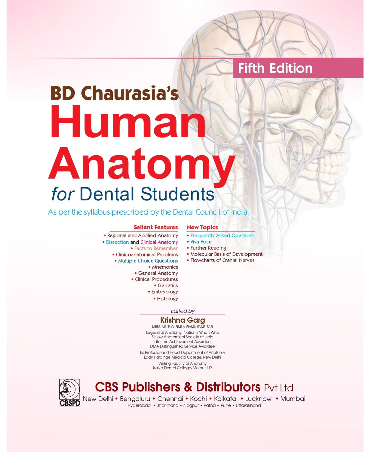 BD CHAURASIAS HUMAN ANATOMY FOR DENTAL STUDENTS 5ED (PB 2024) - Retail Maharaj