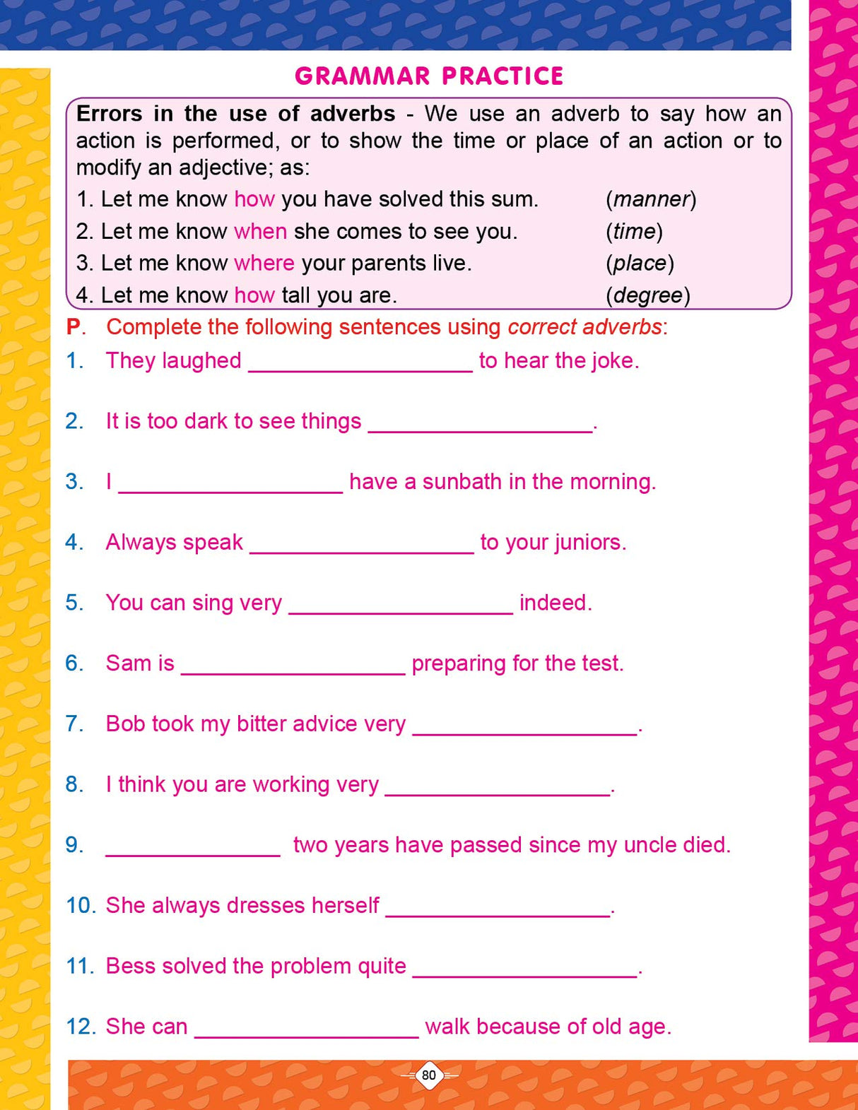 Graded English Grammar Practice Books 8 for Kids Age 5-12 Years – Fun Exercises, Colourful Illustrations, Alphabet, Grammar Concepts, Parts of Speech, and Independent Learning for Early and Advanced Learners - Retail Maharaj