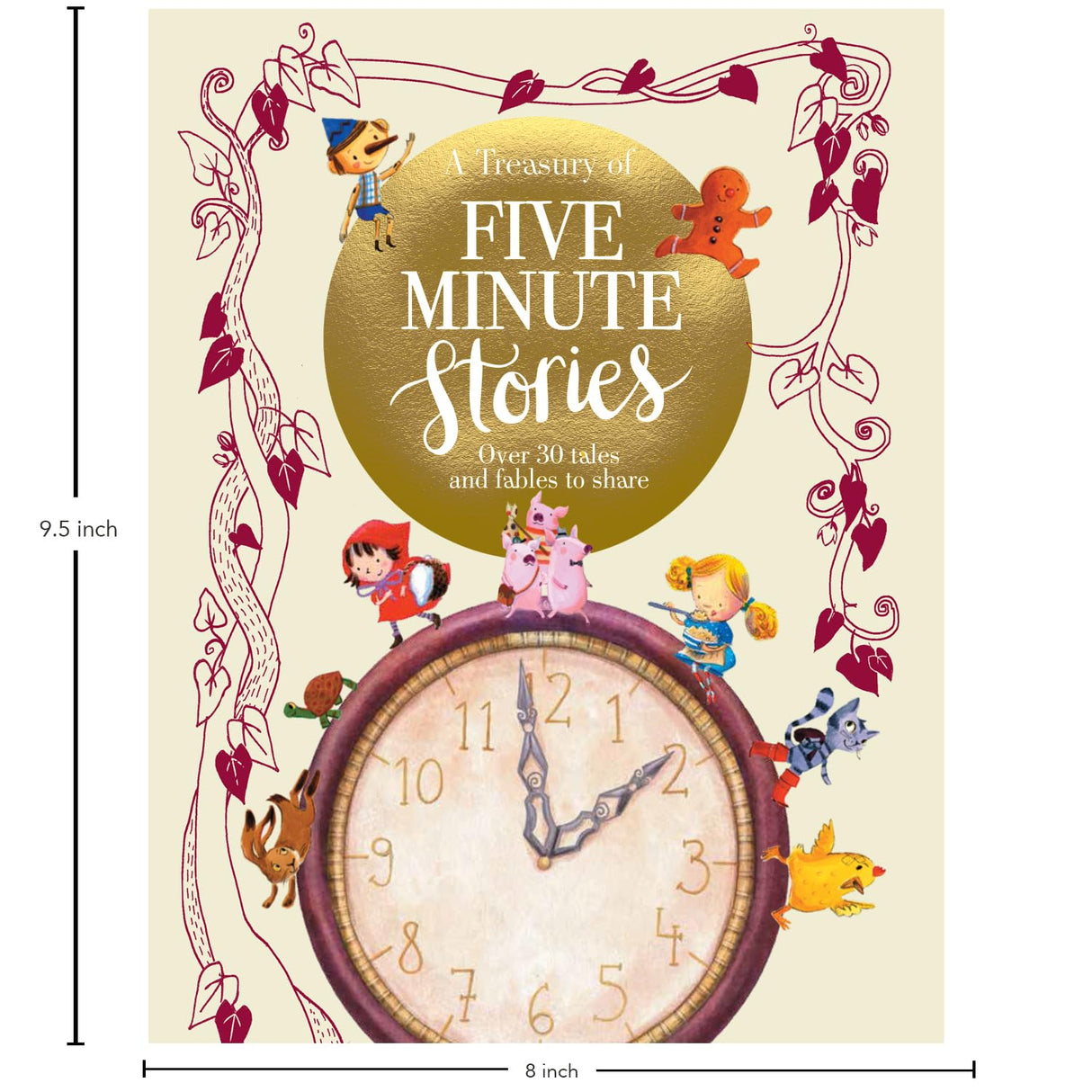 A Treasury of Five Minute Stories | Collection of Fables and Well-Loved Fairy Tales Stories | For 8 to 10 Year Old - Retail Maharaj