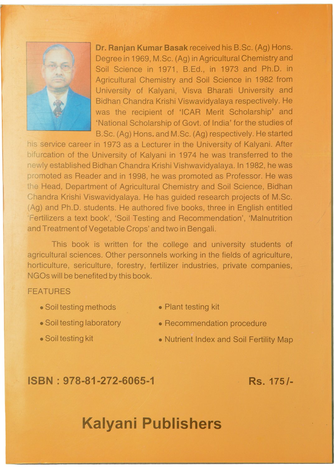 Soil testing and Recommendation (A Text book)