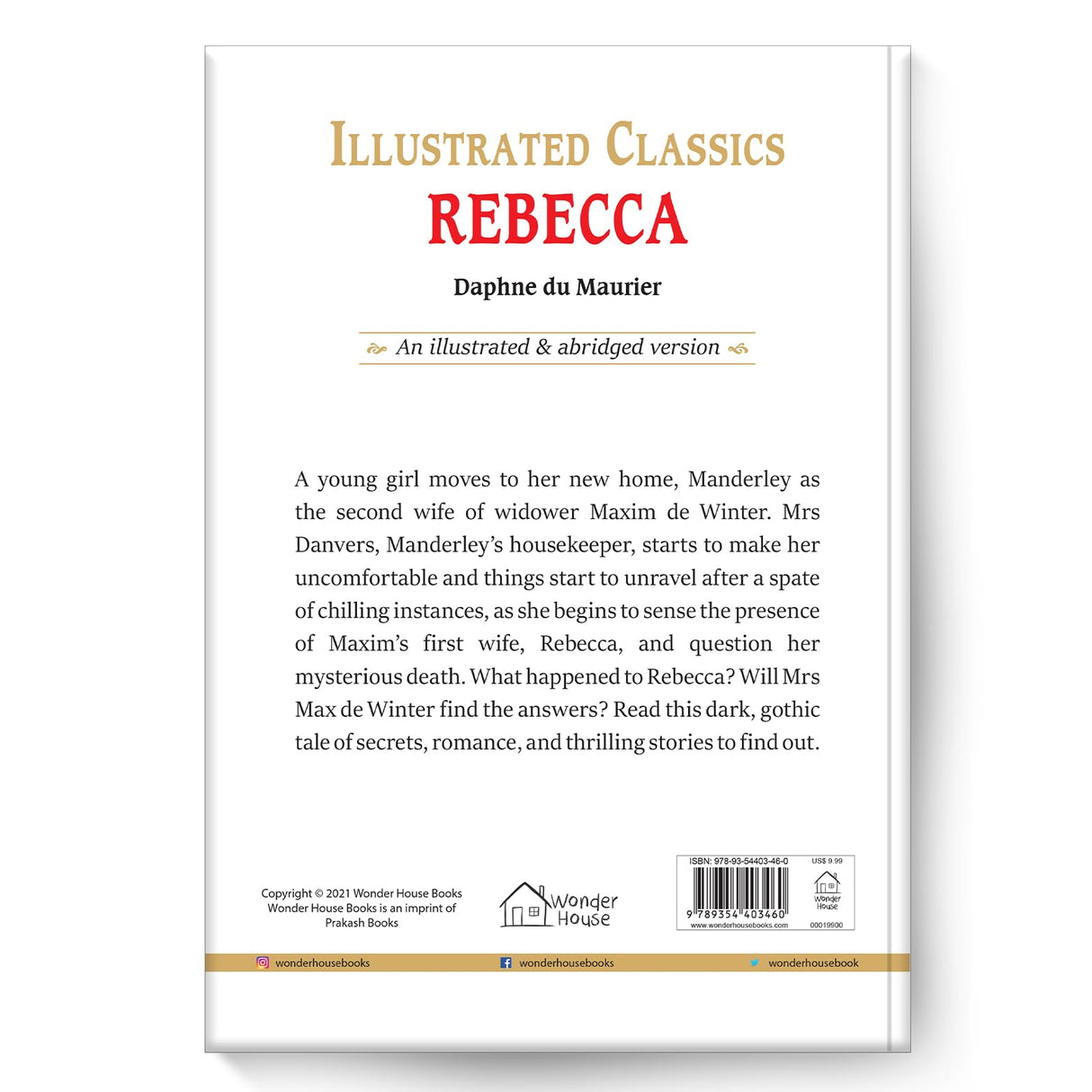 Rebecca : Illustrated Abridged Children Classics English Novel with Review Questions - Retail Maharaj