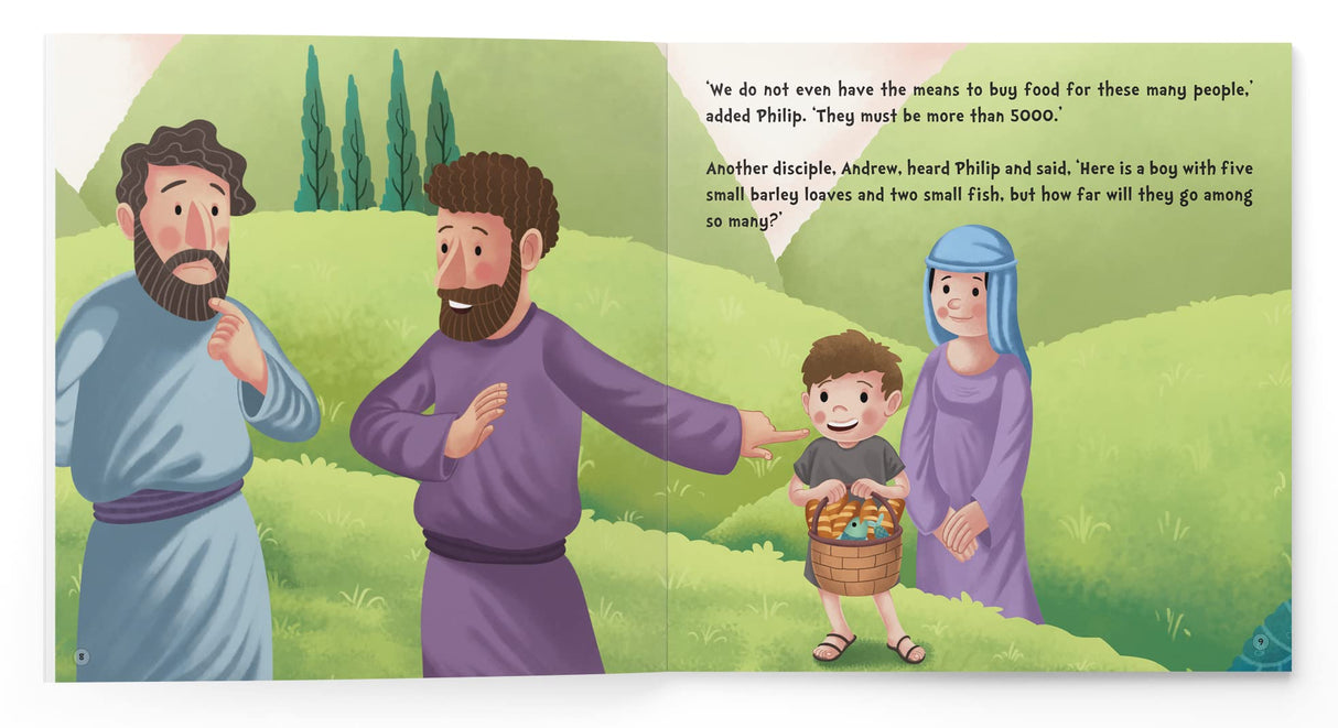 My First Illustrated Bible Story: Jesus feeds 5000 - Retail Maharaj