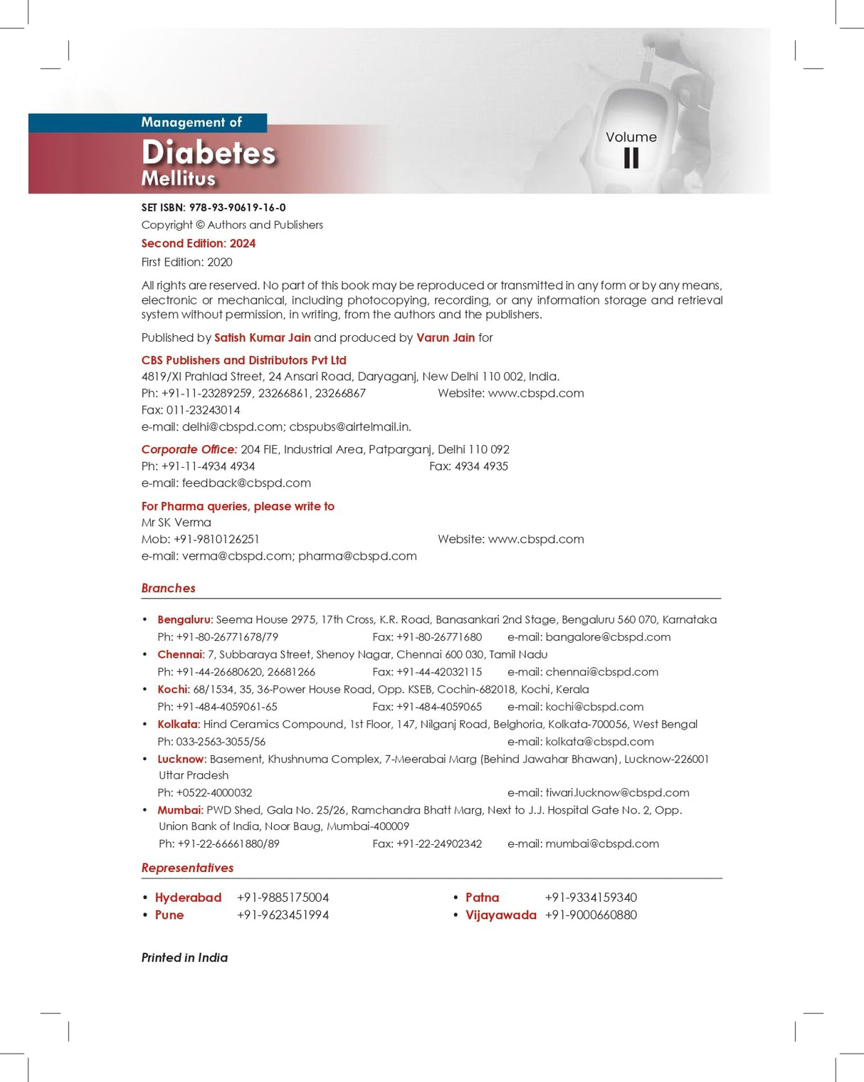 Management of Diabetes Mellitus, 2Ed/- 2 Vol Set - Retail Maharaj