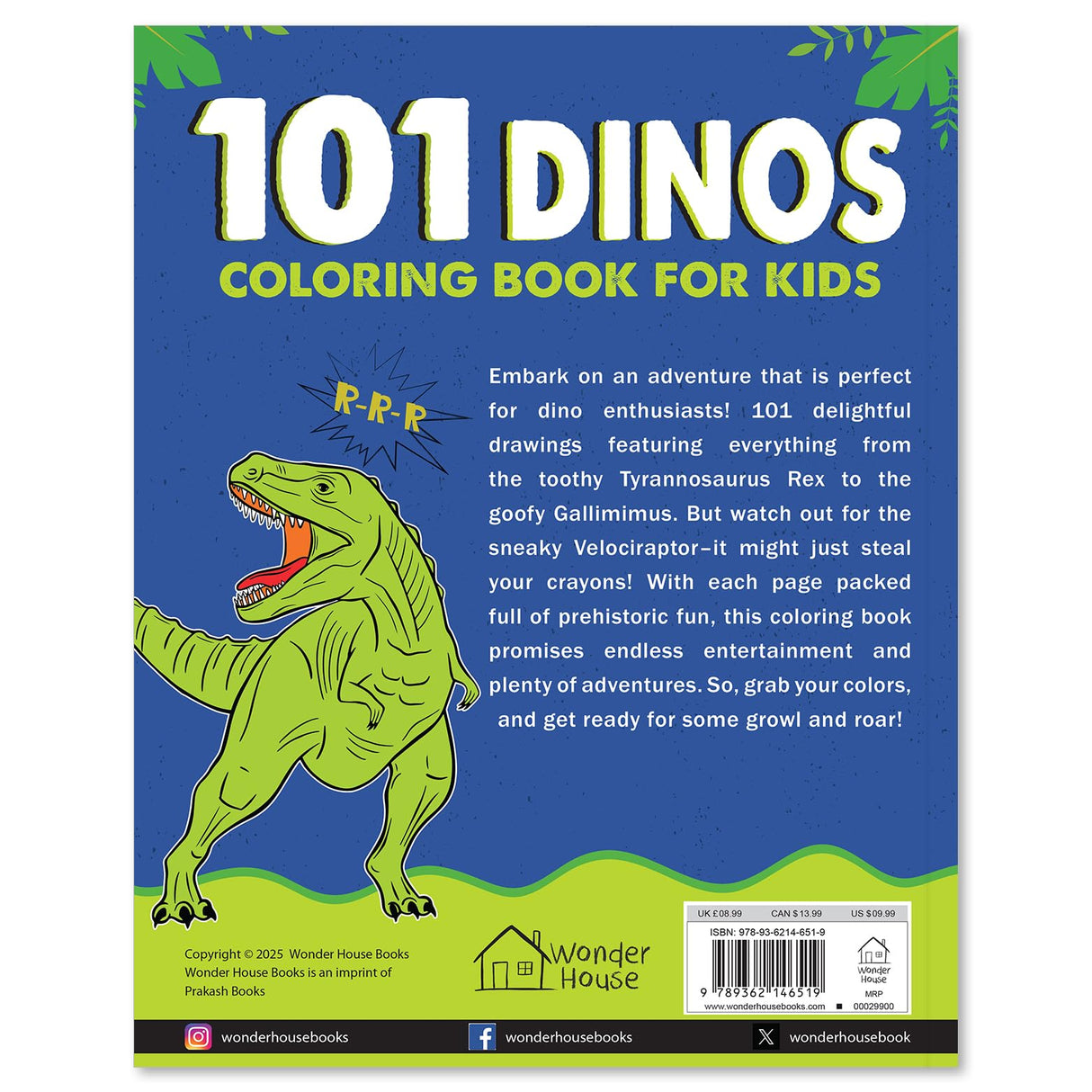 101 DINO Coloring Book For Kids - Retail Maharaj