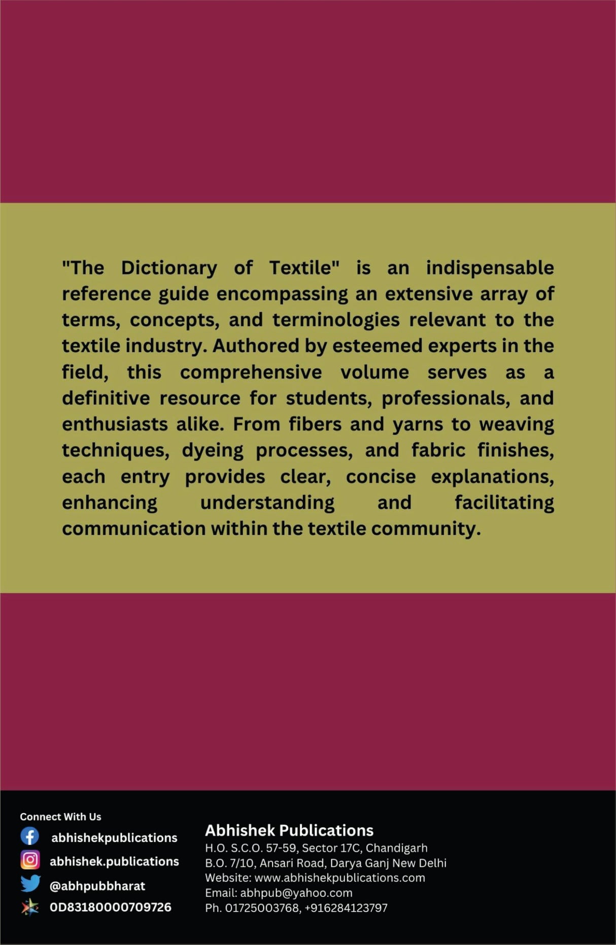 Dictionary Of Textiles - Retail Maharaj
