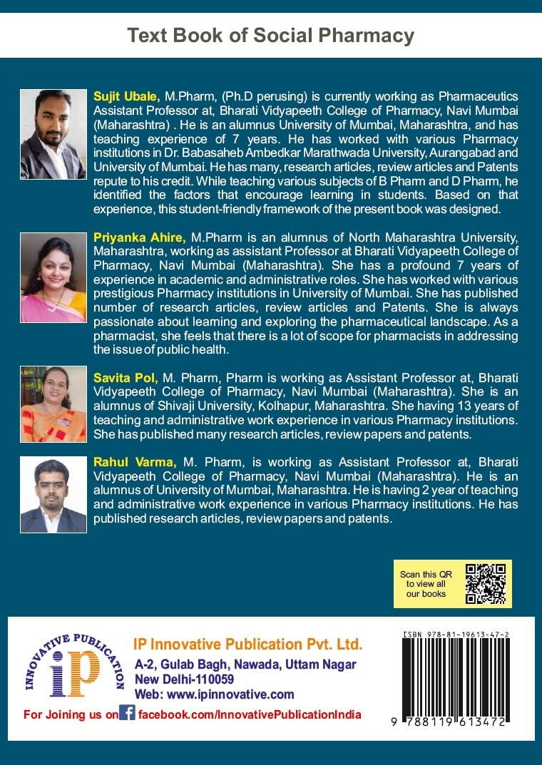 Text Book of Social Pharmacy for the Students of D. Pharm 1st Year - Retail Maharaj