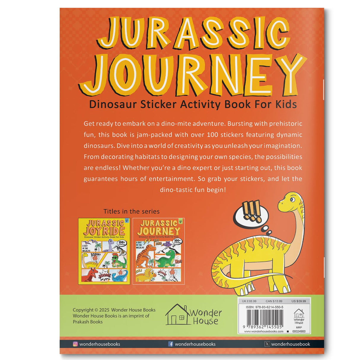 Jurassic Journey: Dinosaur Sticker Activity Book For Kids - Retail Maharaj