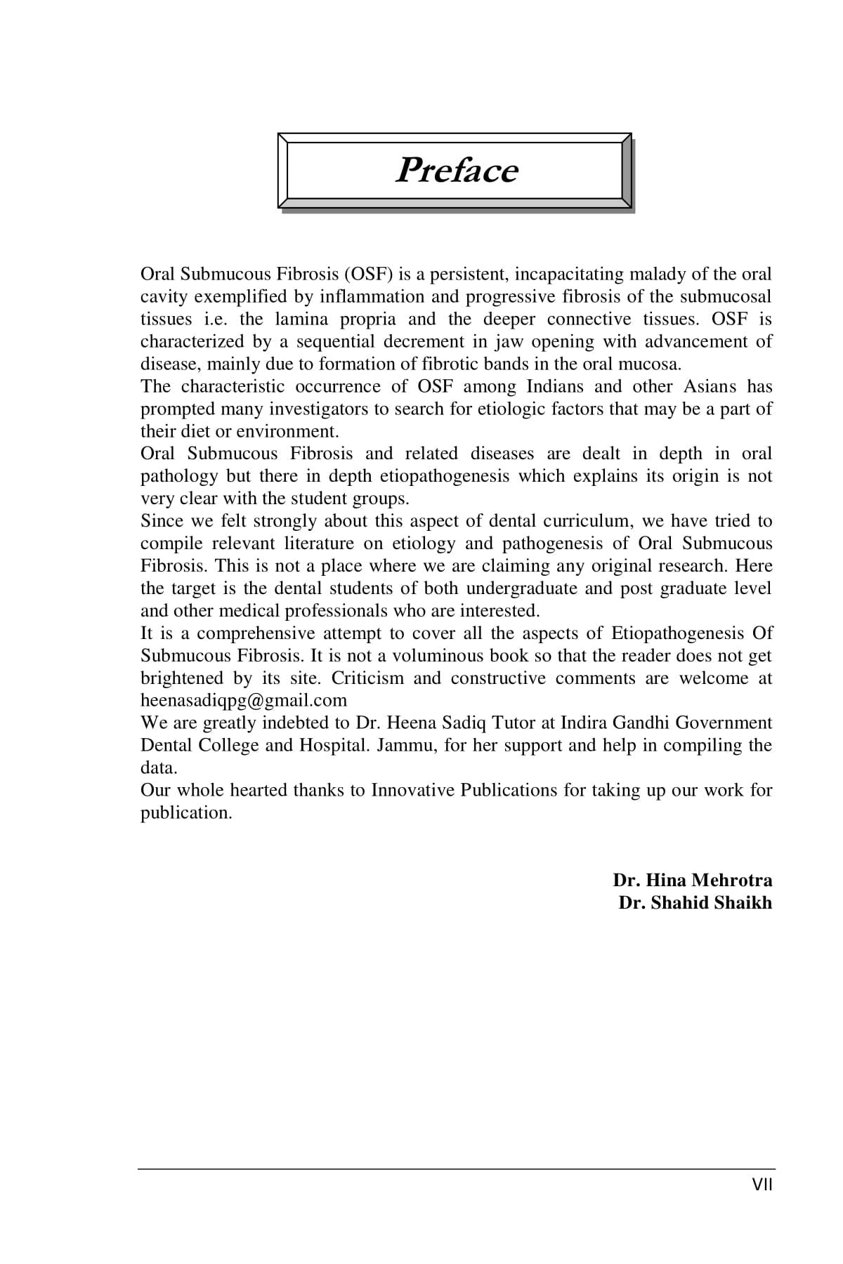 Etiopathogenesis of Oral Submucous Fibrosis - Retail Maharaj