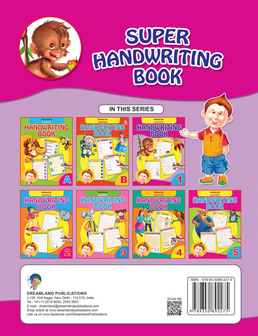 Super Handwriting Book 1 | Early Learning Handwriting Practice for Kids Ages 3-5 | 64 Pages of Alphabet Tracing, Word and Sentence Formation | Fun, Innovative Workbook to Build Writing Confidence and Motor Skills - Retail Maharaj