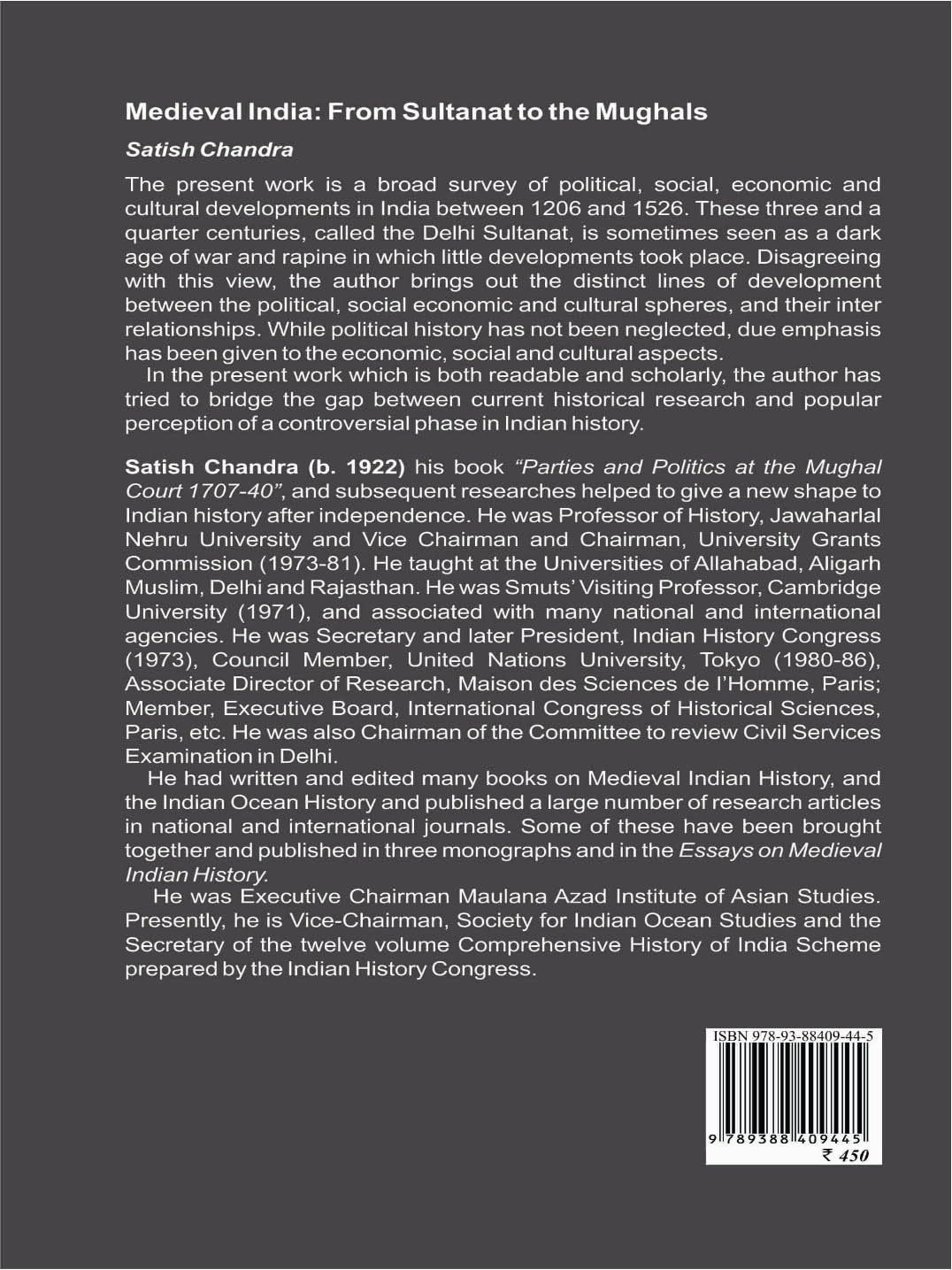 Medieval INDIA:From Sultanat to the Mughals Delhi Sultanat(1206-1526)Part-1(Paperback) - Retail Maharaj