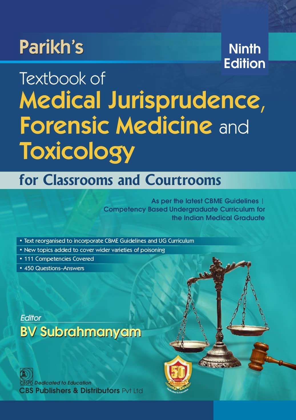 Parikhs Textbook Of Medical Jurisprudence Forensic Medicine And Toxicology For Classrooms And Courtrooms 9Ed (Pb 2025) - Retail Maharaj