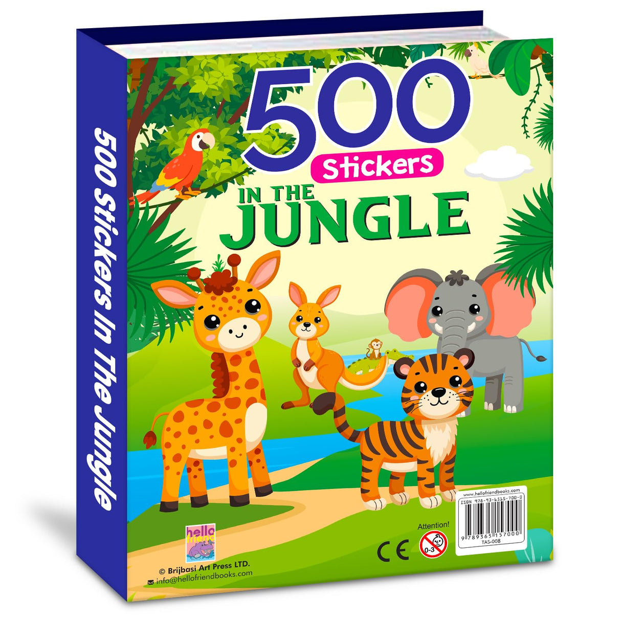 My First 500 Jungle Sticker Activity Book for Kids, Children and Toddlers β Fun Activity with Coloring β Ages 3+ Years - Retail Maharaj