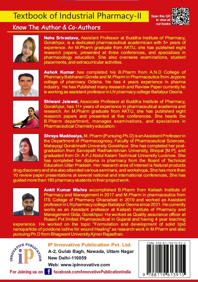 Textbook of Industrial Pharmacy-II for the Students of B.Pharm 7 Semester (As Per Latest PCI Regulations) (First Edition, 2025) - Retail Maharaj