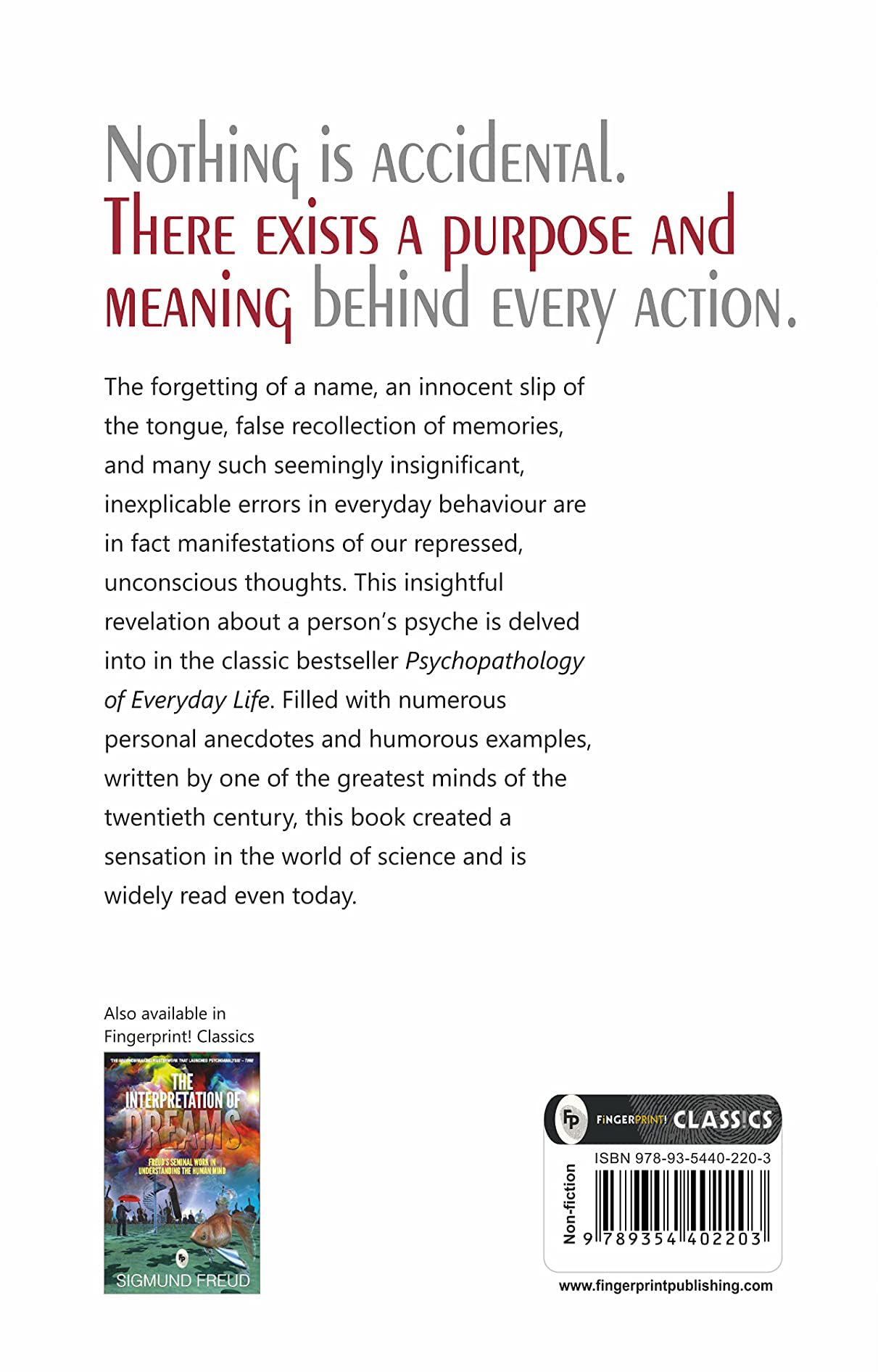 Psychopathology of Everyday Life - Retail Maharaj