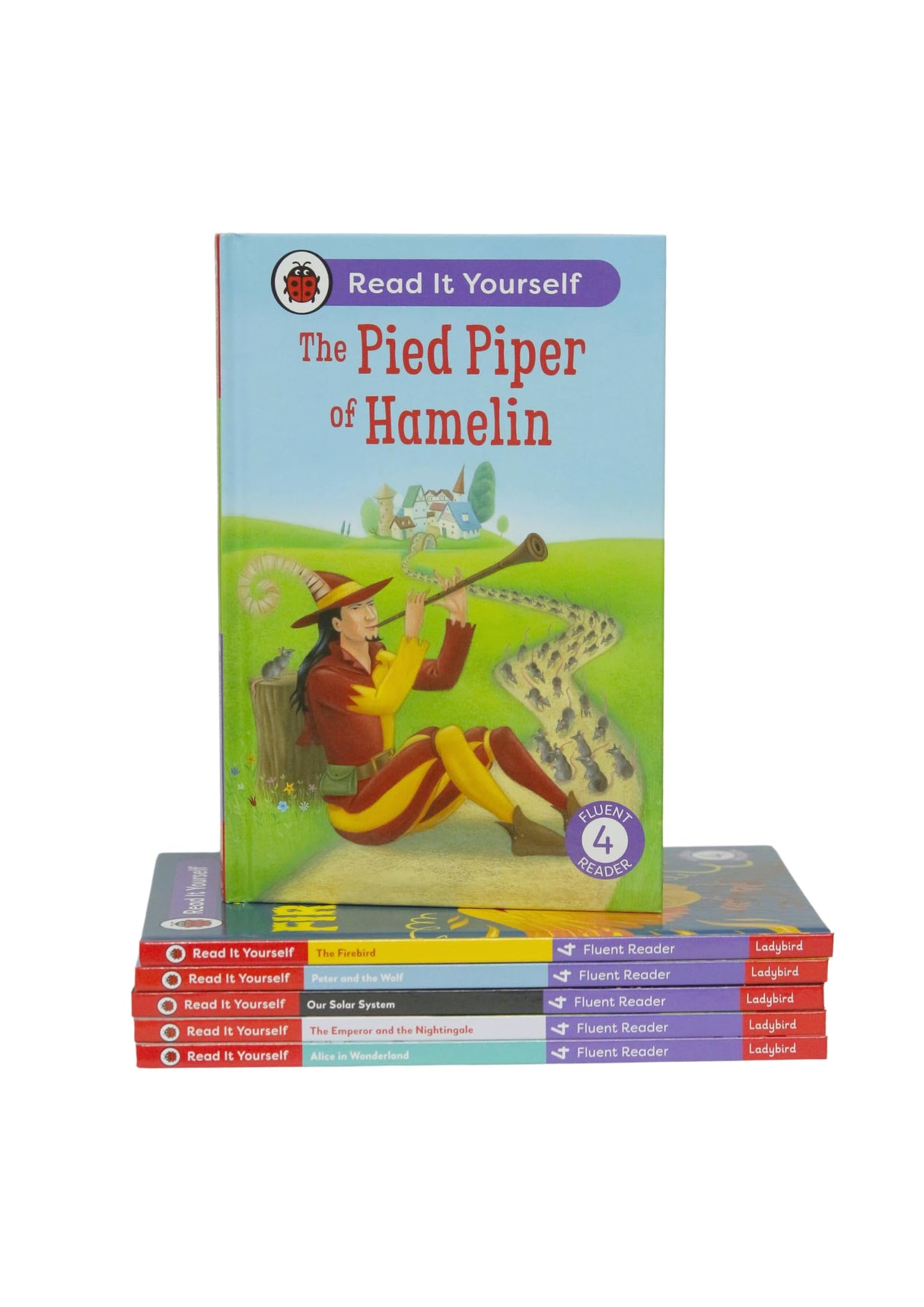 Read It Yourself with Ladybird: Fluent Readers Level 4: 6 Books Collection Box Set (Alice in Wonderland, The Pied Piper of Hamelin, Peter and the Wolf, The Firebird, and Our Solar System) - Retail Maharaj