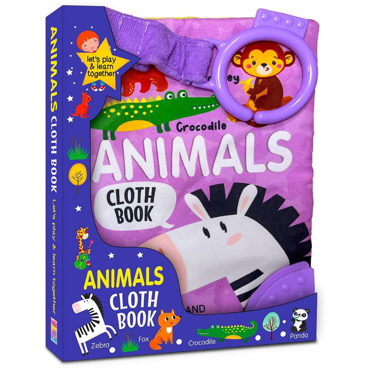 Hello Friend Books Fun With Animals - Cloth Book for Early Learning and Interactive Education - Retail Maharaj