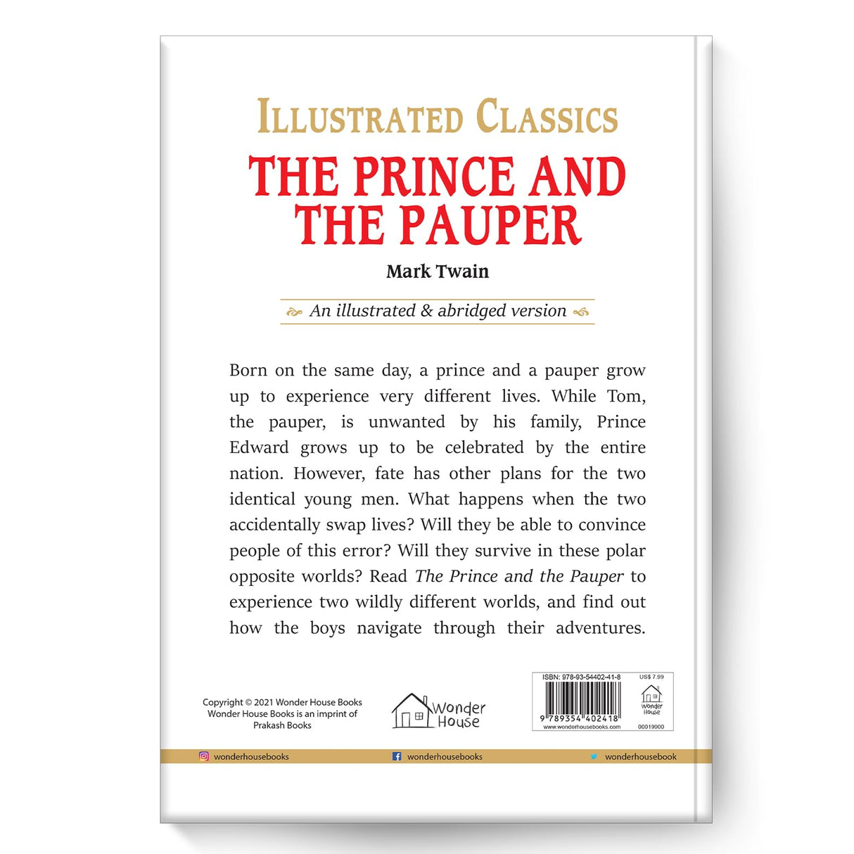 The Prince and the Pauper : Illustrated Abridged Children Classics English Novel with Review Questions - Retail Maharaj