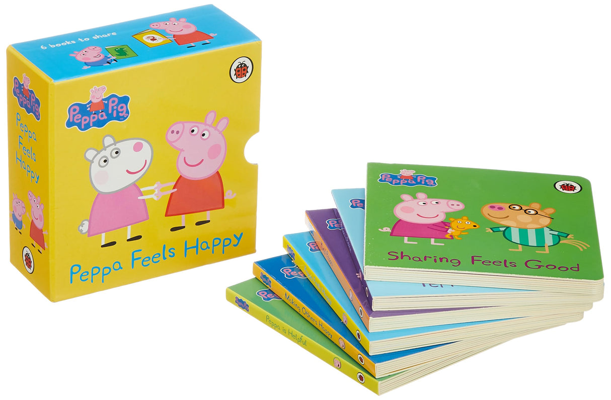 Peppa Feels Happy! 6 Board Books Slipcas - Retail Maharaj