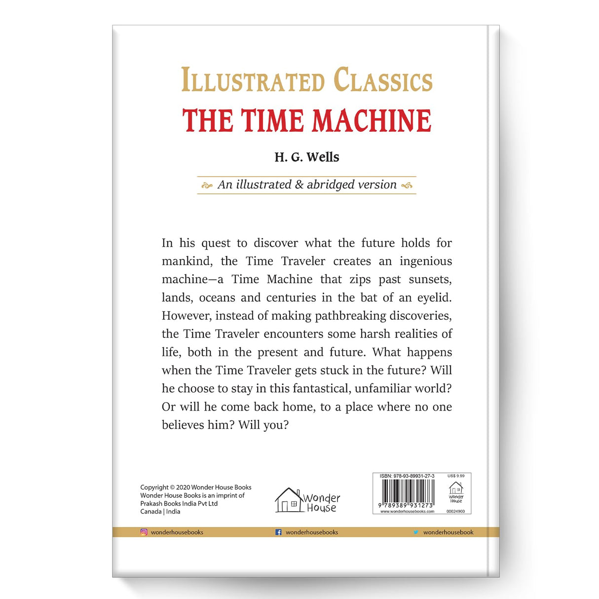Time Machine: Illustrated Abridged Children Classics English Novel With Review Questions(Hardback) - Retail Maharaj