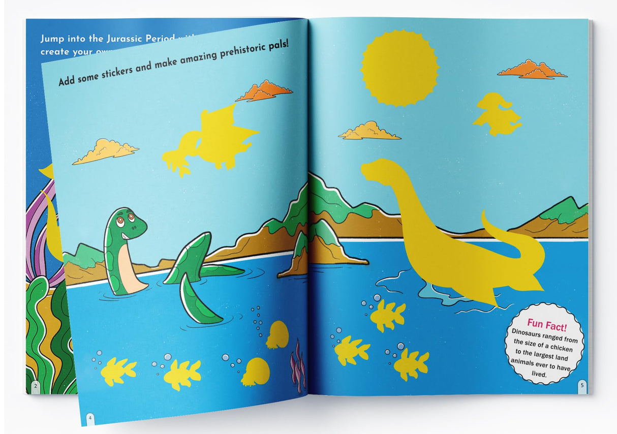 Jurassic Joyride Dinosaur Sticker Activity Book For Kids - Retail Maharaj