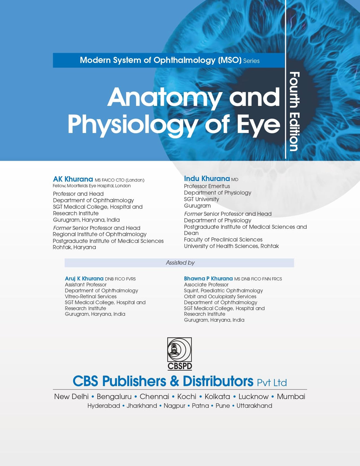 Anatomy And Physiology Of Eye 4Ed (Mso Series) (Hb 2024) (Modern System of Ophthalmology Anatomy and Physiology of Eye) - Retail Maharaj