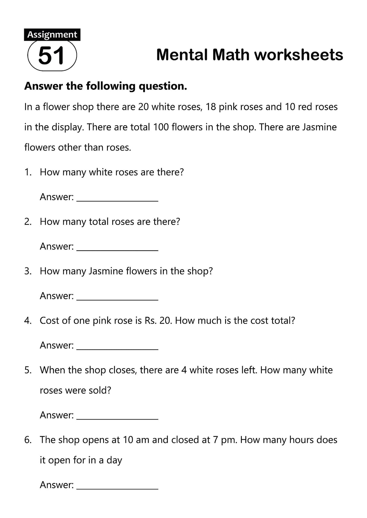 Word Problem 3 - Retail Maharaj