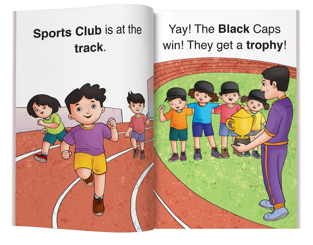 Phonics Readers Level 2 - Sports Club (Pack of 8) - Retail Maharaj