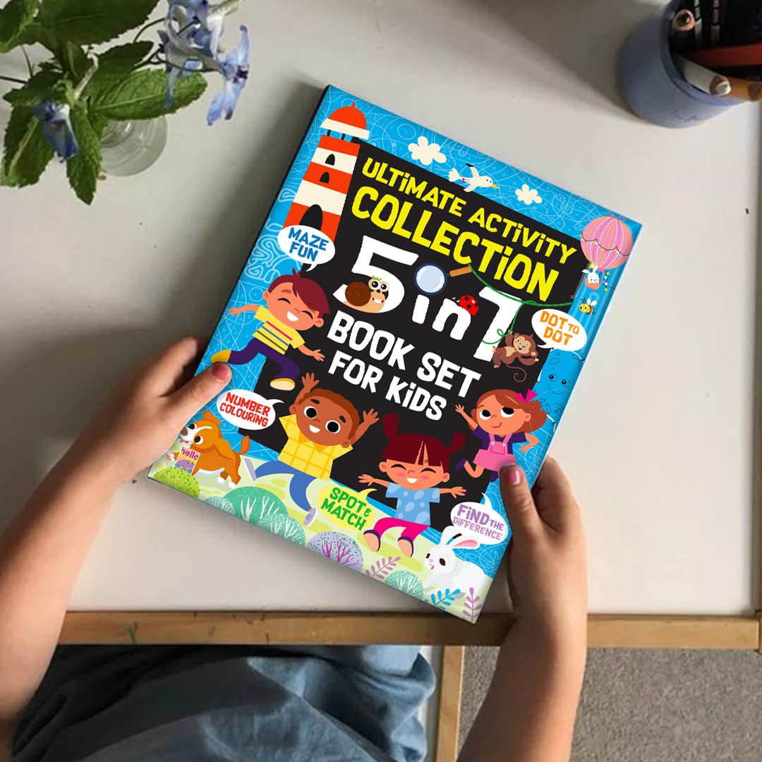 5-in-1 Ultimate My First Early Learning Educational Colouring Picture Activity Books for Kids, Children and Toddlers - Ages 3+ years (Pack of 5) - Retail Maharaj