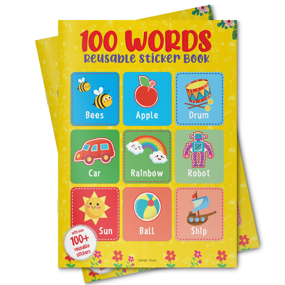 100 Words Reusable Sticker Book For Children - Retail Maharaj